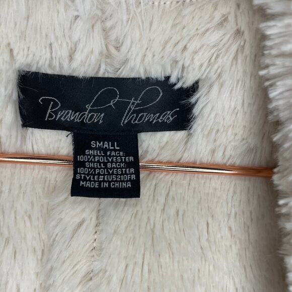 Brandon Thomas Faux Suede Vest With Faux Fur Lining Size Small - Picture 7 of 8